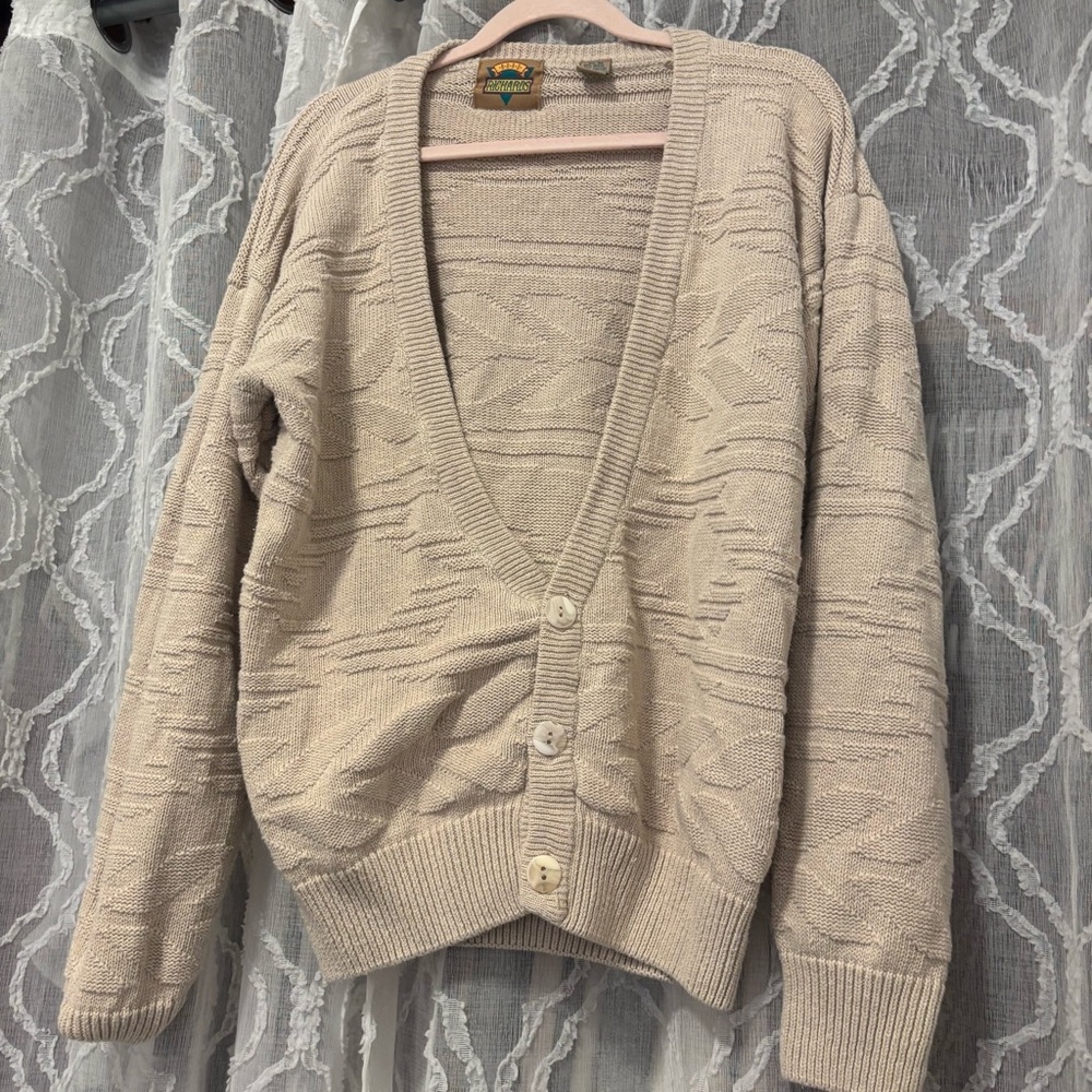 Cozy Beige Cardigan Sweater